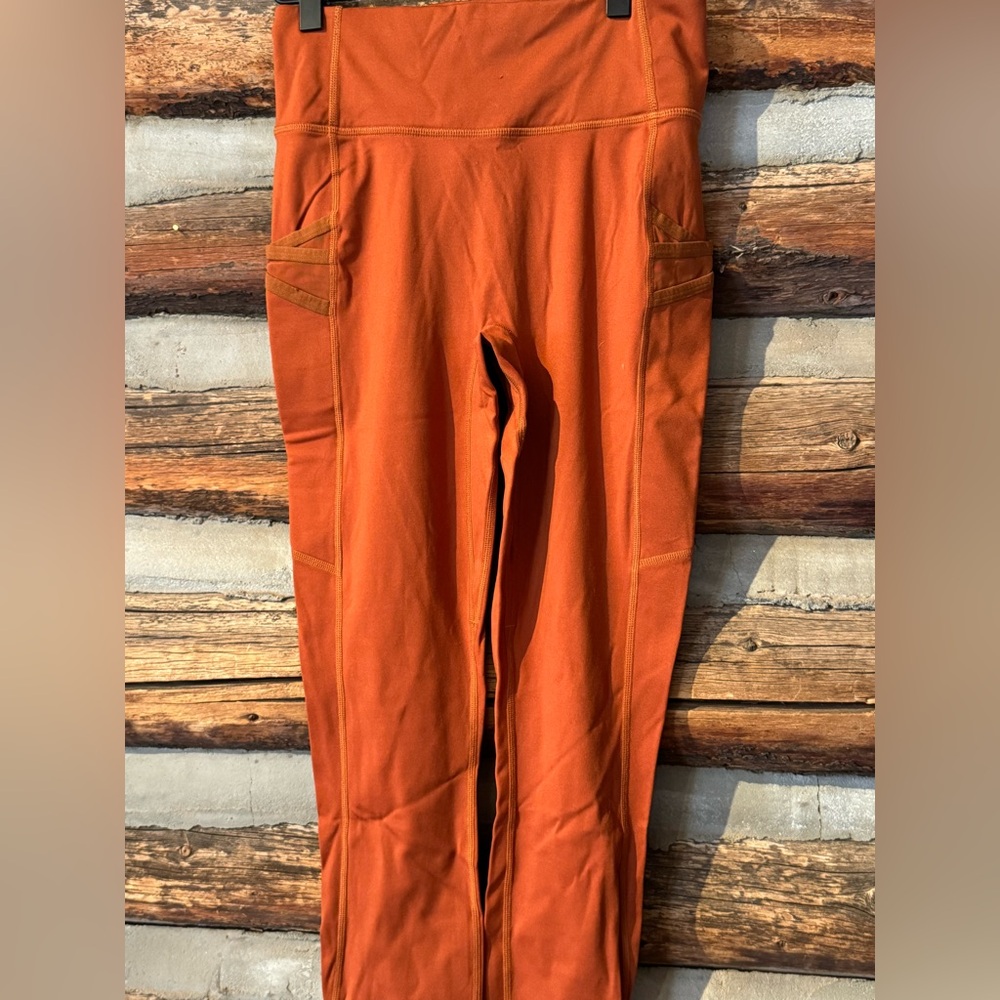 Rust Orange High-Waisted Leggings